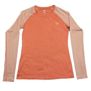 Rabbit EZ Tee LS Top Women's XS Pink Coral Quartz Everyday Running Pullover